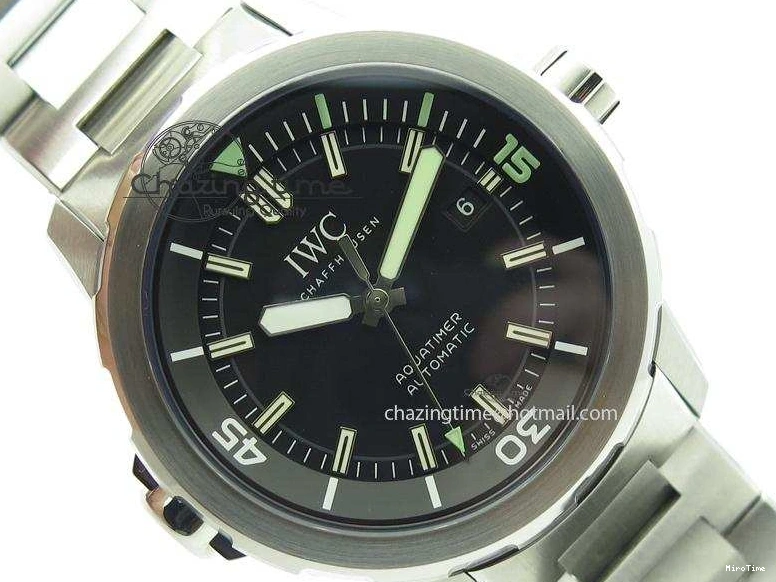 MIROTIME 0317 UrbanStyle Aquatimer Automatic IW329002 V6F 1:1 Best Edition Black Dial On SS Bracelet MIYOTA 7317